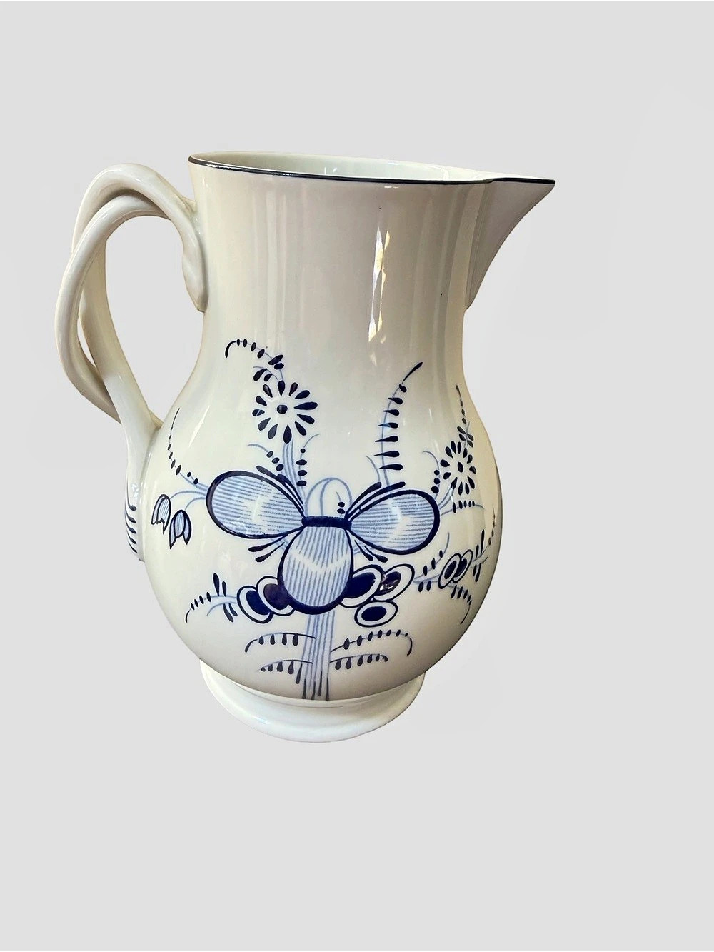 Villeroy & Boch Ariane Blue Floral Ceramic Pitcher (also known as Old Luxembour